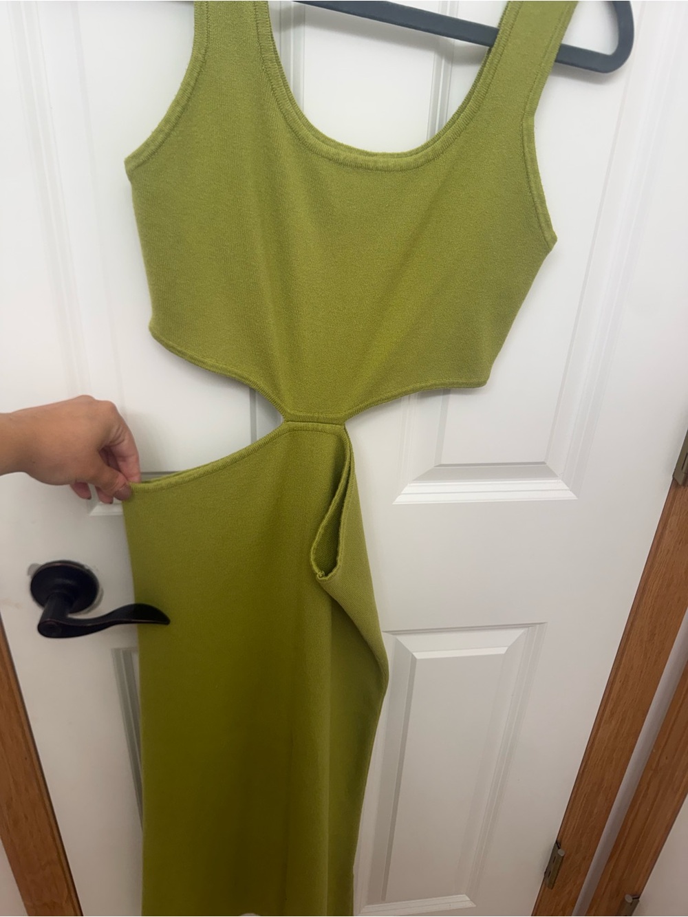 Altar'd State Olive Green Cutout Maxi Dress